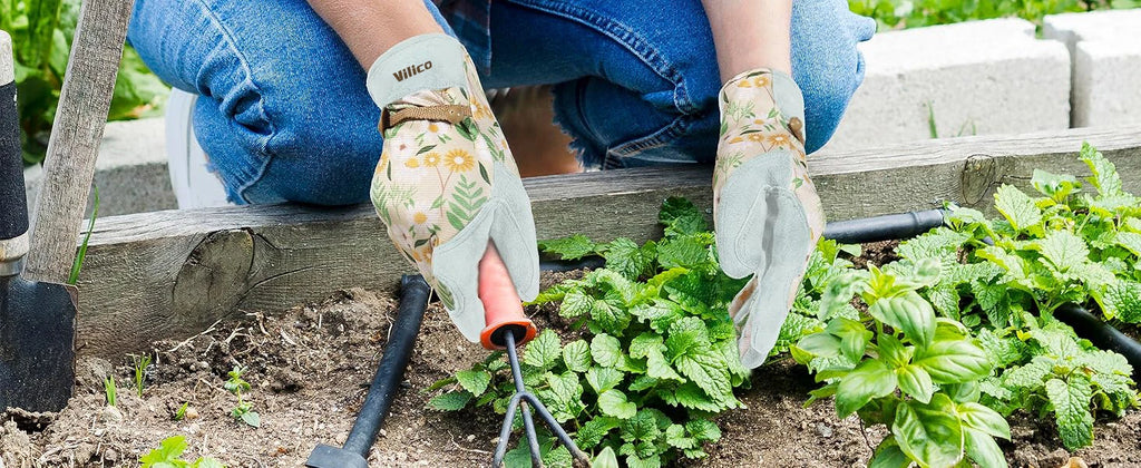 Thorn-Proof Leather Gardening Gloves for Pruning &amp; Weeding