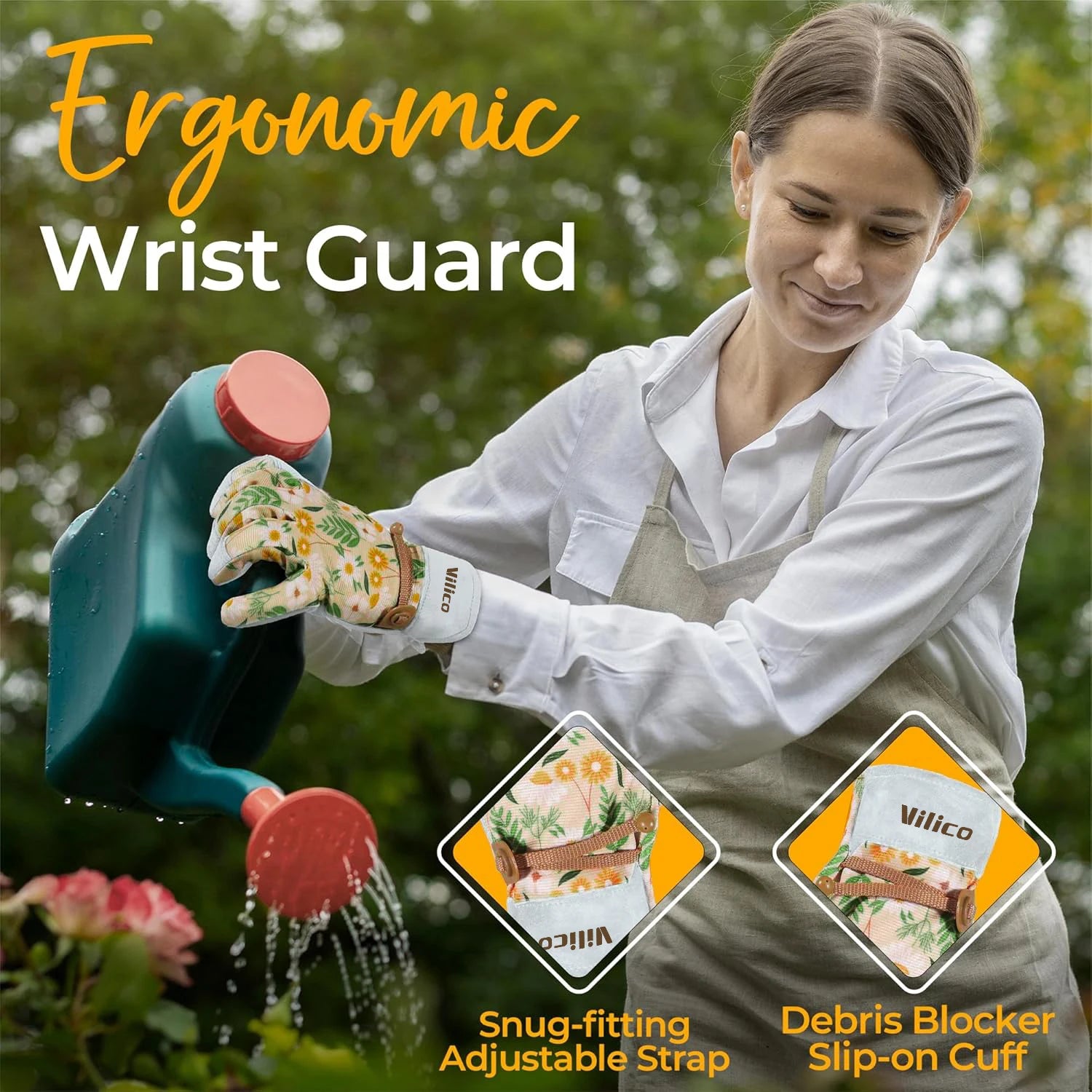 Thorn-Proof Leather Gardening Gloves for Pruning &amp; Weeding