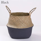 Handwoven Straw Plant Pot Basket for Indoor &amp; Outdoor Decor