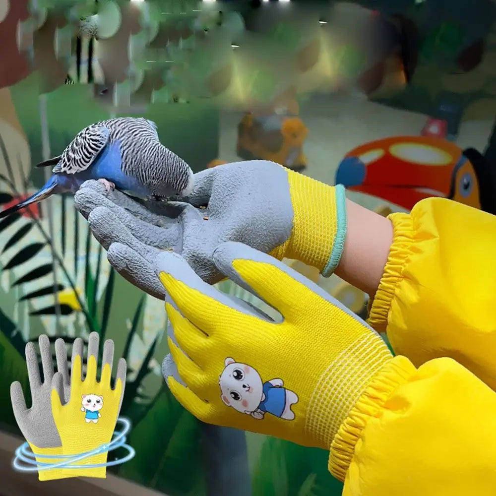 Kids Waterproof Non-Slip Gardening Work Gloves