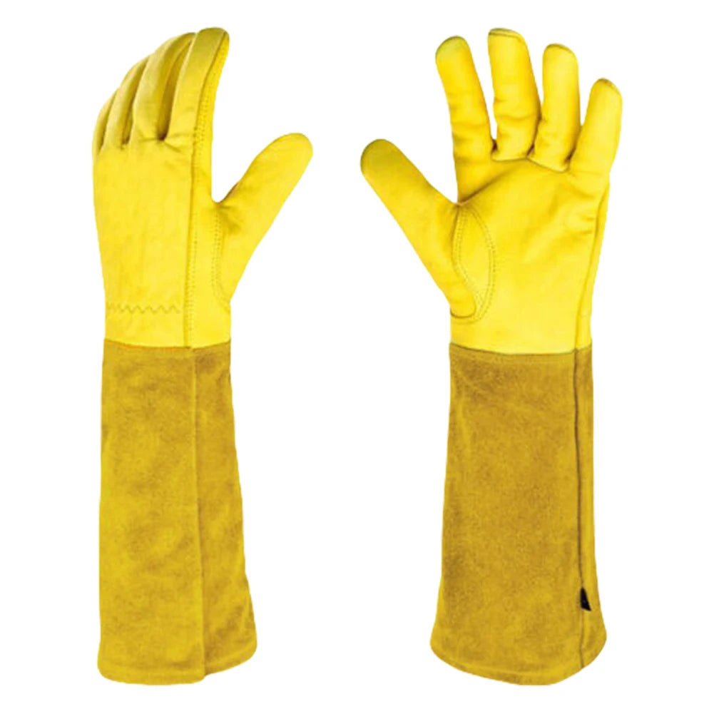 Thorn-Proof Garden Gloves with Long Protective Gauntlets