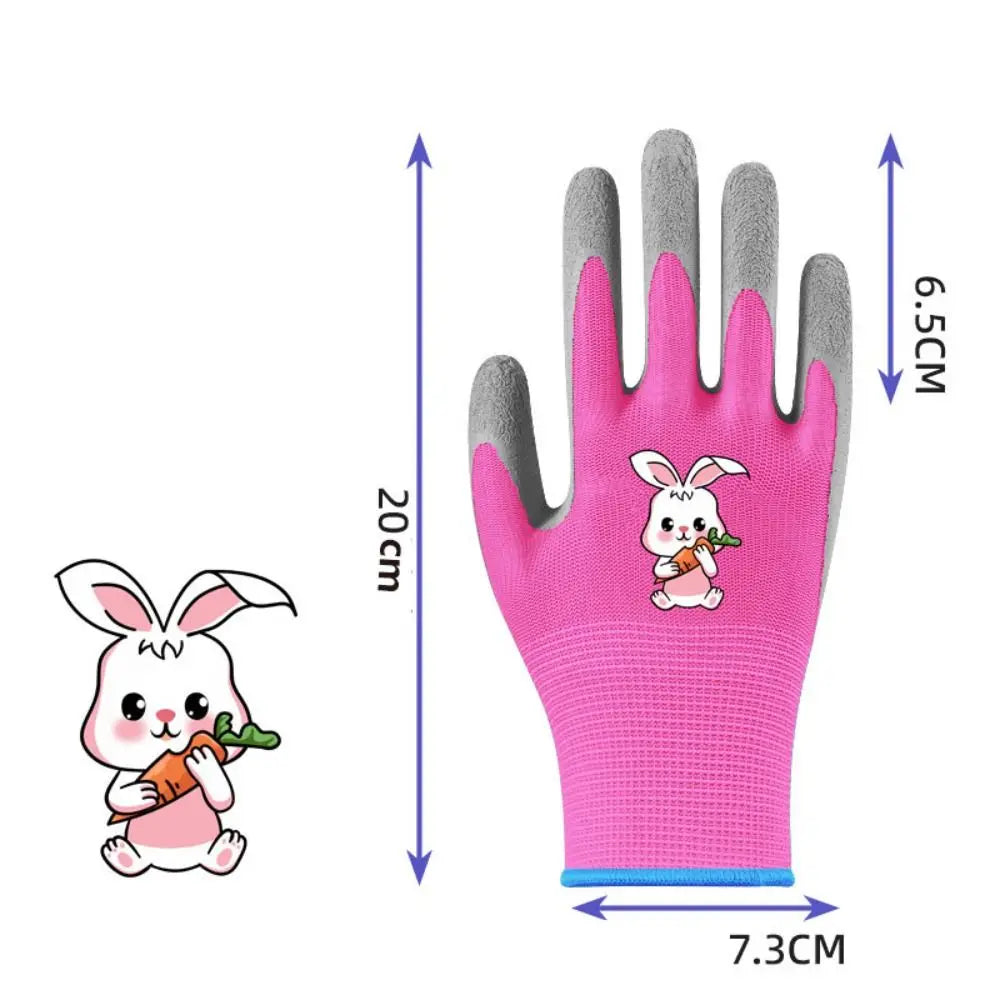 Kids Waterproof Non-Slip Gardening Work Gloves