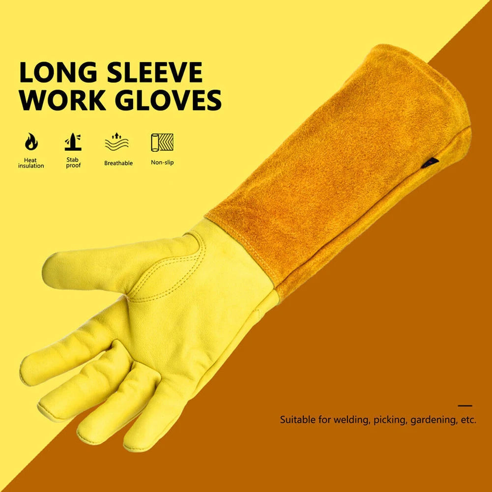 Thorn-Proof Garden Gloves with Long Protective Gauntlets