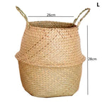 Woven Straw Plant Pot Cover Basket for Indoor &amp; Outdoor Plants