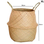 Woven Straw Plant Pot Cover Basket for Indoor &amp; Outdoor Plants