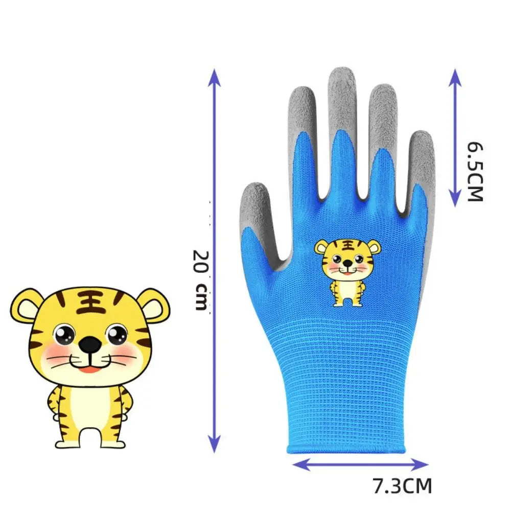 Kids Waterproof Non-Slip Gardening Work Gloves