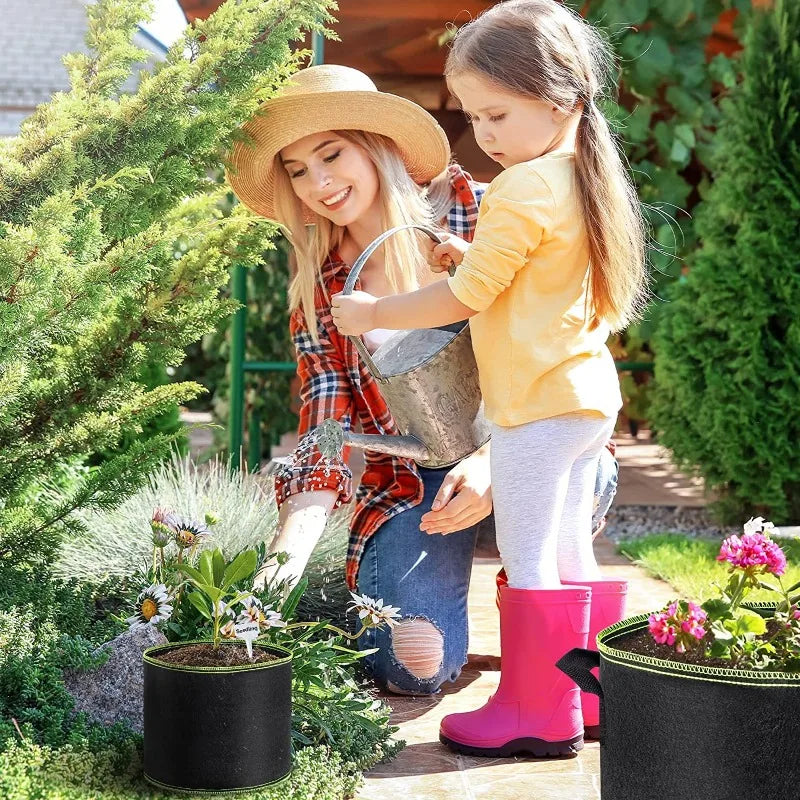 Non-Woven Grow Bags with Handles for Vegetables, Flowers &amp; Plants