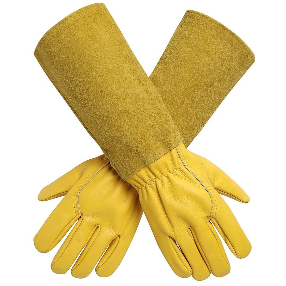 Thorn-Proof Garden Gloves with Long Protective Gauntlets