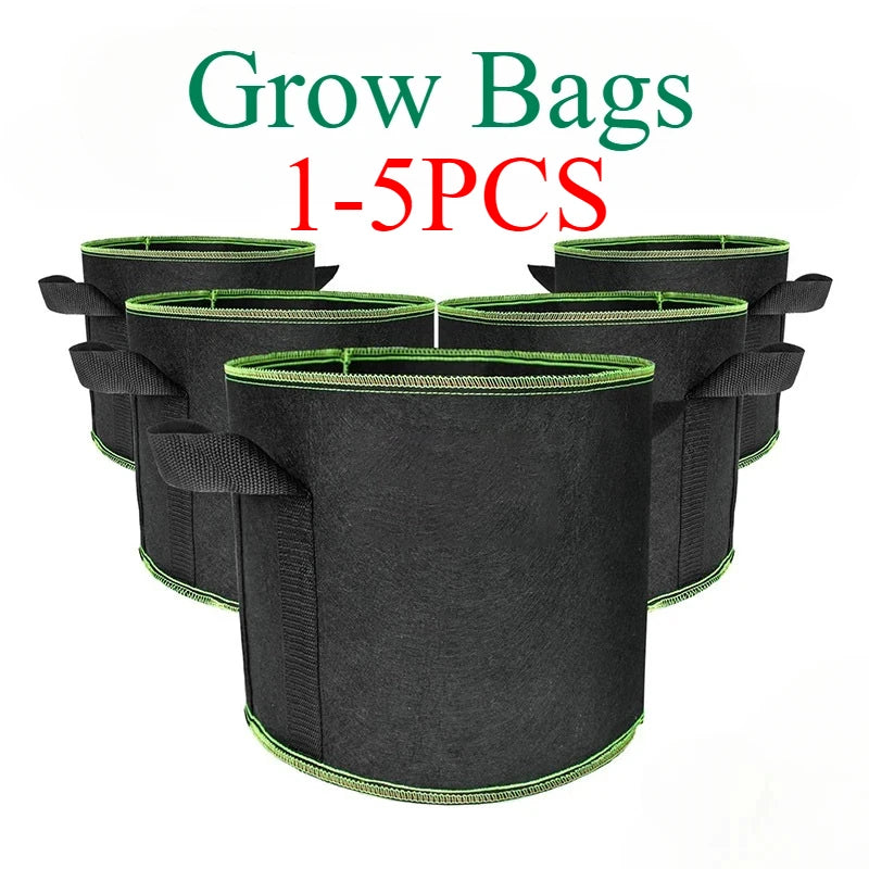 Non-Woven Grow Bags with Handles for Vegetables, Flowers &amp; Plants