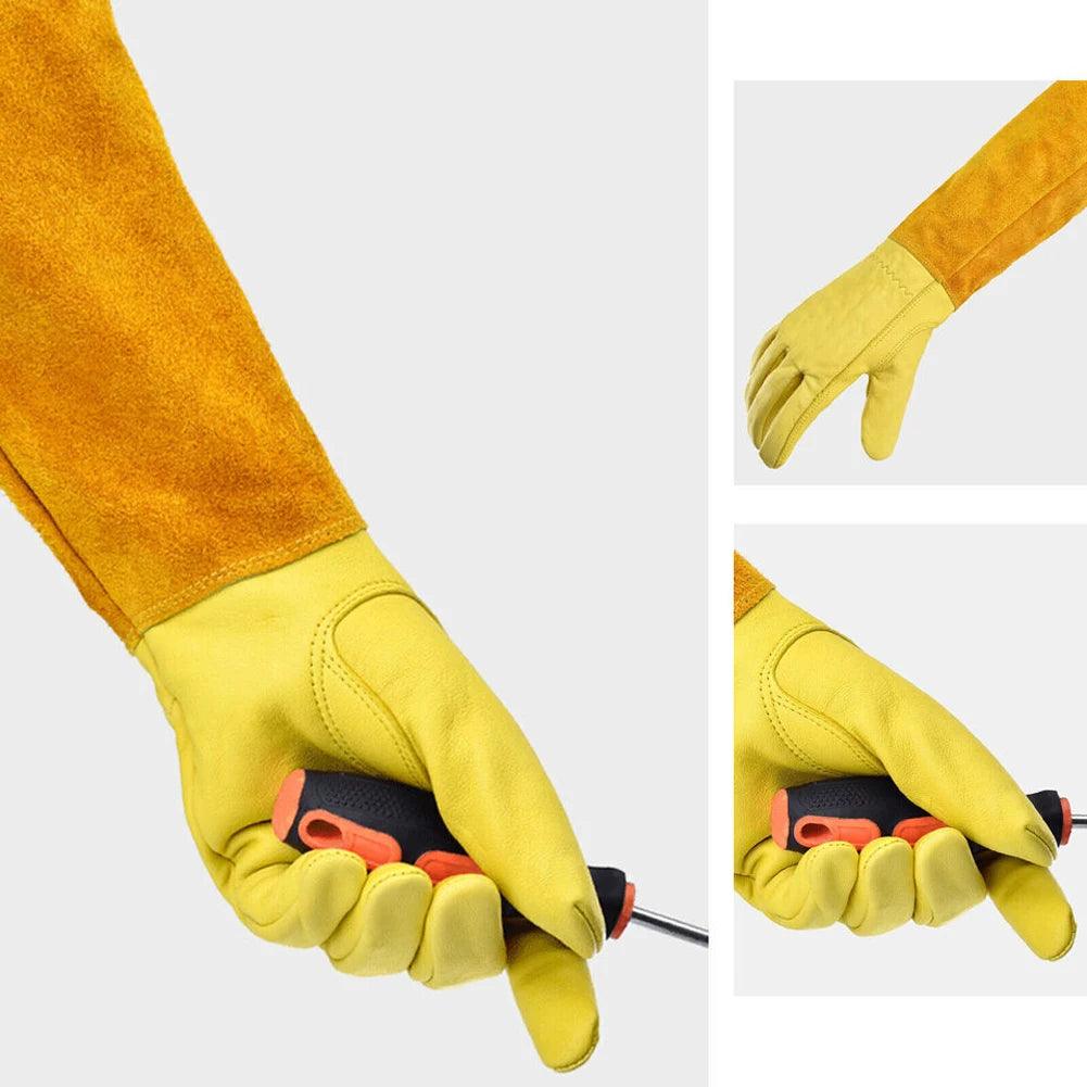 Thorn-Proof Garden Gloves with Long Protective Gauntlets