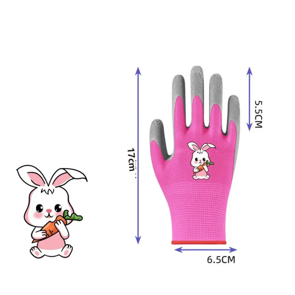 Kids Waterproof Non-Slip Gardening Work Gloves