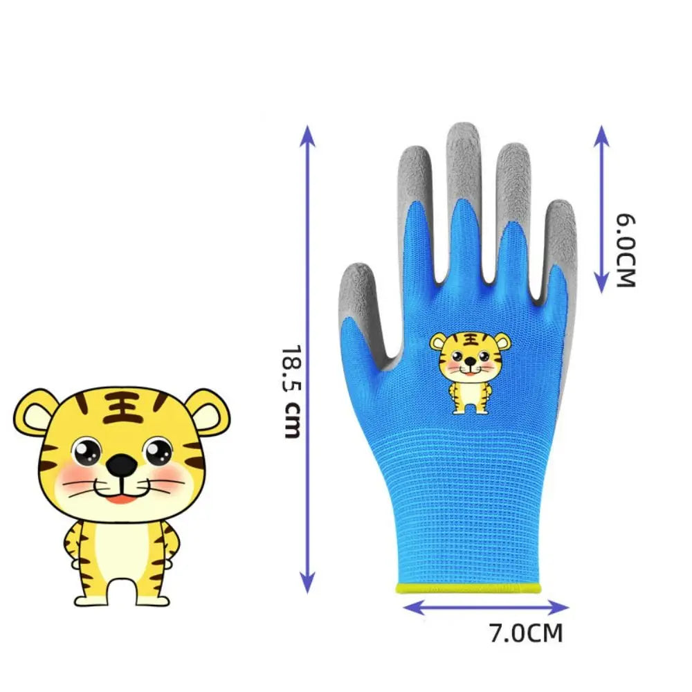 Kids Waterproof Non-Slip Gardening Work Gloves