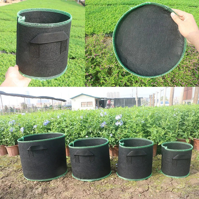 Non-Woven Grow Bags with Handles for Vegetables, Flowers &amp; Plants