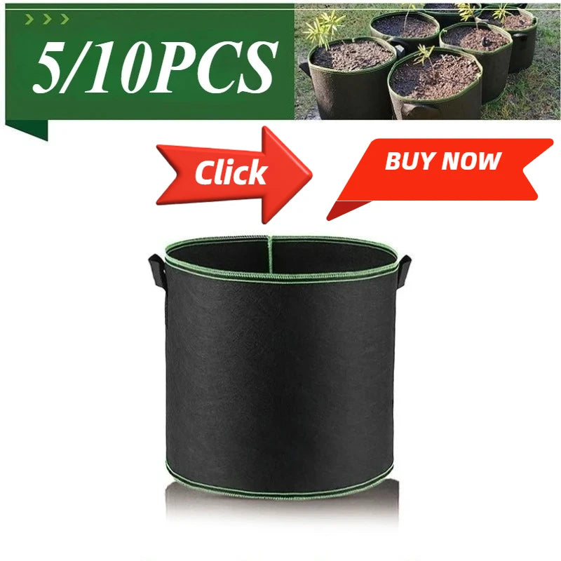Non-Woven Grow Bags with Handles for Vegetables, Flowers &amp; Plants