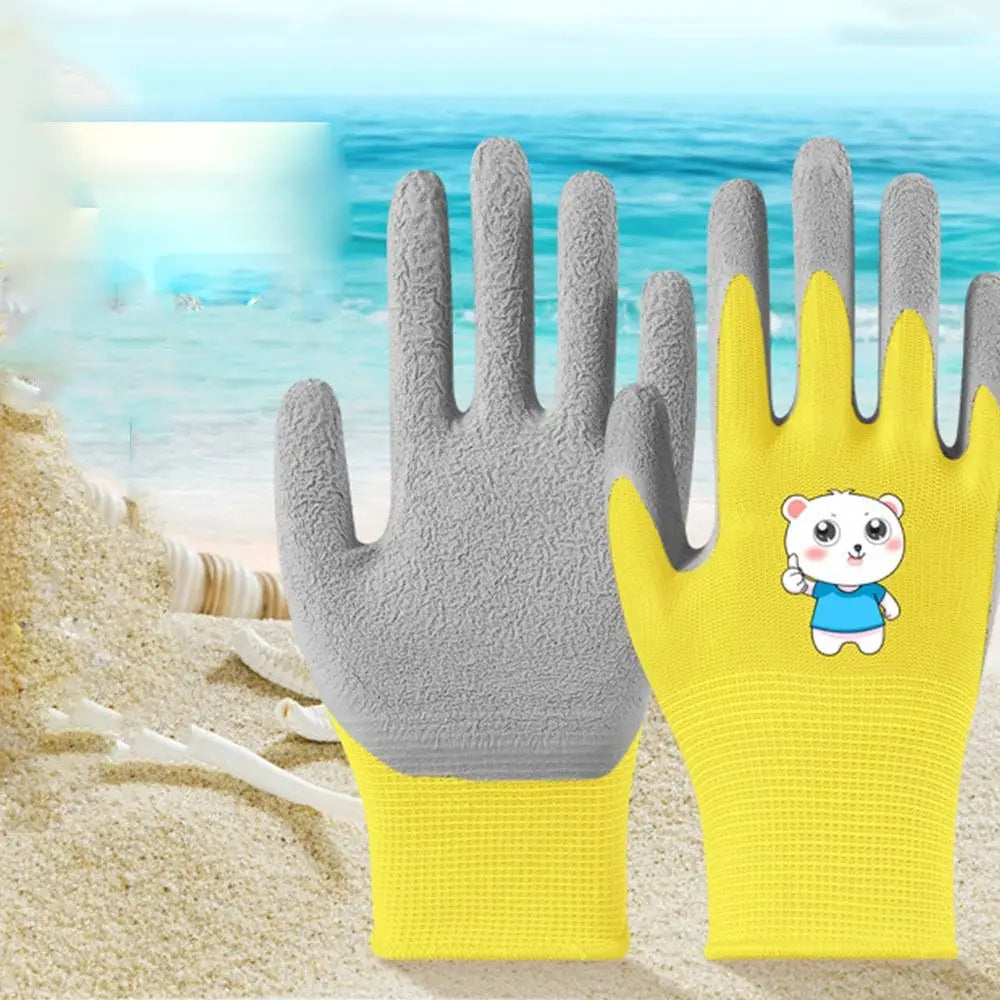 Kids Waterproof Non-Slip Gardening Work Gloves
