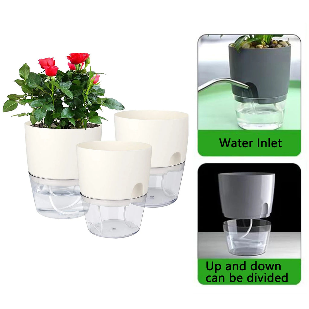 Self-Watering Hydroponic Flower Pot for Soilless Plant Growing