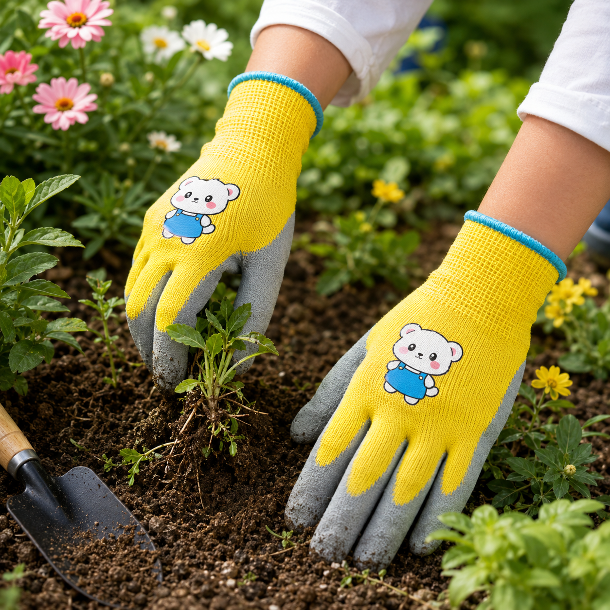 Kids Waterproof Non-Slip Gardening Work Gloves