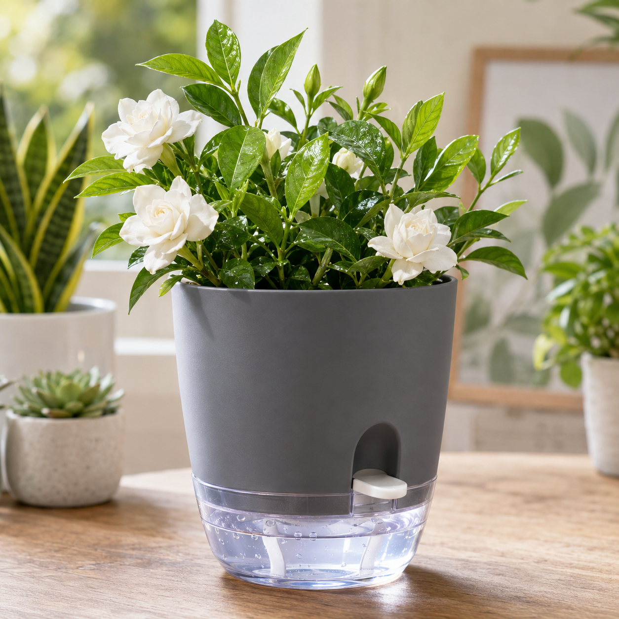 Self-Watering Hydroponic Flower Pot for Soilless Plant Growing