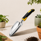 Stainless Steel Garden Shovel with Anti-Slip Rubber Handle
